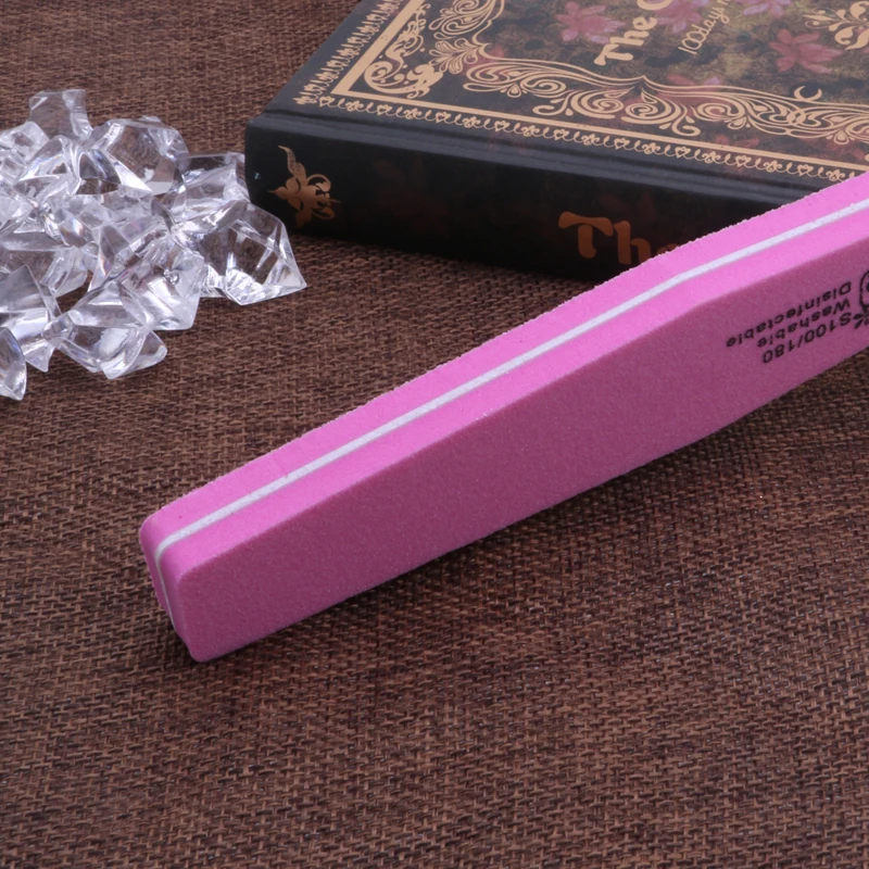 1 шт. губка для дизайна ногтей буфер 100/180 шлифовальный блок полировочные пилки |