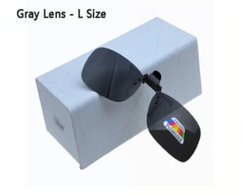 gray L Size Поляризованные солнцезащитные очки, клип на солнцезащитные очки онлайн, 3 размера, для вождения, линзы ночного видения, пластиковый чехол, анти-UVA Оттенки для женщин Men02 - Цвет линз: gray L Size