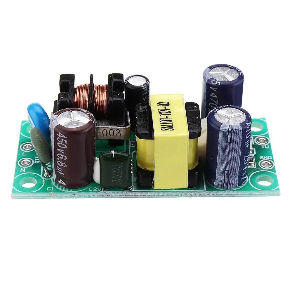 AC-DC 220V постоянного тока до 12В импульсный источник Питание изолированный модуль Питание несмонтированная плата зарядного устройства/12V0. 5A