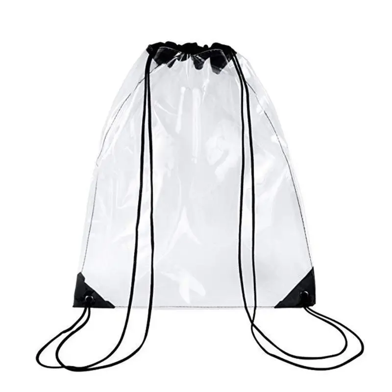 Высококачественный новый прозрачный рюкзак на шнурке Cinch Sack школьная сумка тоут