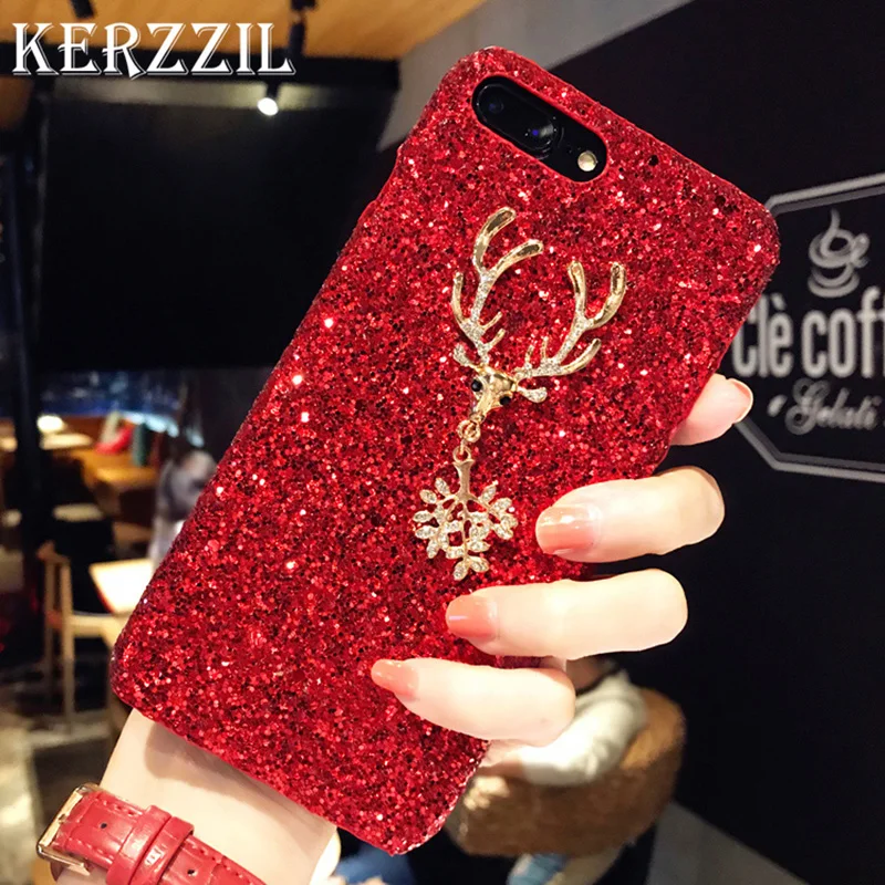 Чехол для телефона Kerzzil Buckhorn iPhone 6 7 8 Plus блестящие сверкающие Чехлы X 6S жесткий