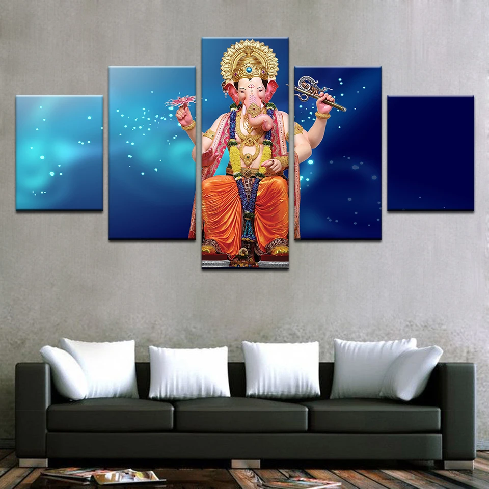 Настенная Картина на холсте слон модульные картины декор для гостиной 5 шт. HD