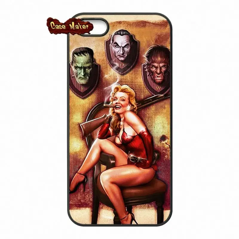 Мэрилин Монро Pin Up Pinup девушка чехол для телефона iPhone X 4 4S 5 5C SE 6 S 7 8 плюс Galaxy J5 J3 A5 A3