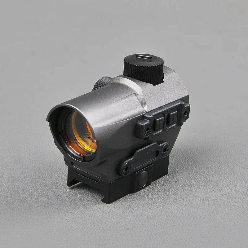 SLIVER Тактический красный точечный прицел 1,5 MOA Mini Red Dot с 20 мм Riser Mount Rifle Scope Охота ОПТИК для воздушной винтовки Охота - Цвет: SLIVER