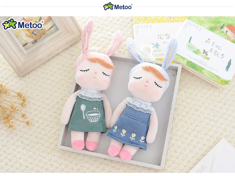 Metoo мягкие куклы плюшевые игрушки животных для детей Kawaii Стиль Мини Анжела кролик