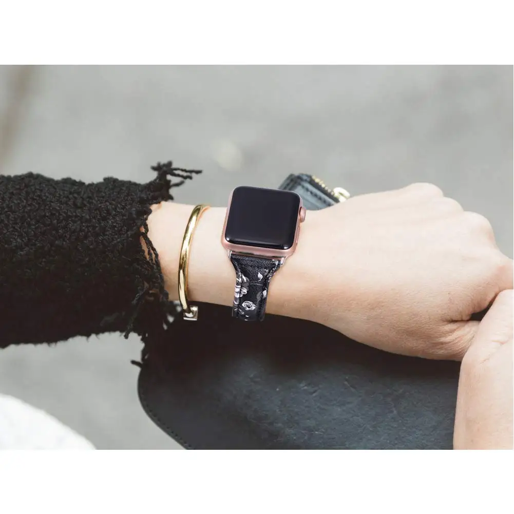 Кожаный ремешок для Apple Watch 38 мм 40 мм 42 мм 44 мм, Apple сменный ремешок для наручных часов Ремешок Браслет для iwatch Series 4 3 2 1