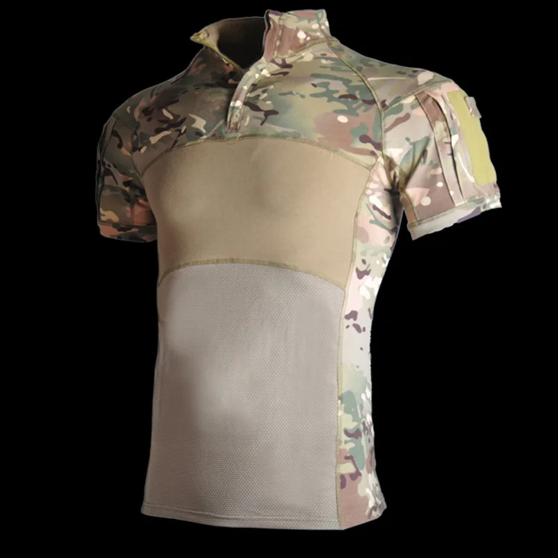 

US Army Tactical Military Uniform Airsoft Camouflage Man Combat Shirts Rapid Assault Short Sleeve Shirt SWAT Tops