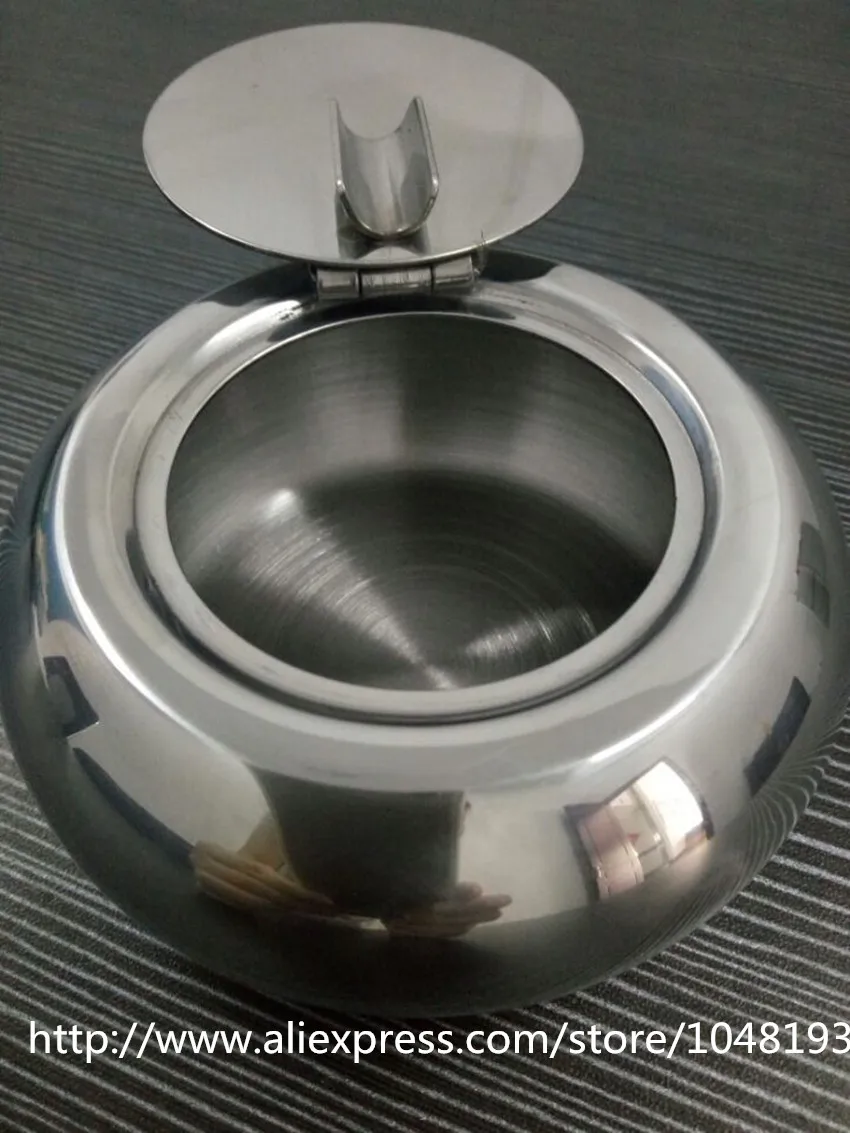 Коробка из нержавеющей стали форма барабана пепельница сигарета курительная