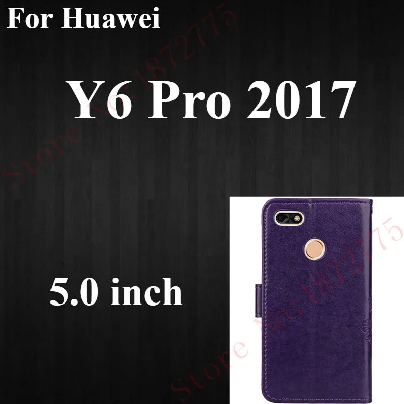 Huawei Y6 Pro 2017 Case For Huawei P20 P8 P10 P9 Lite Mini Honor 9 5A 6A 8 5C 7C 6X Mate 10 Lite Y3 Y5 II Y9 Y6 7A Pro P Smart Flip Case - Цвет: Huawei Y6 Pro 2017