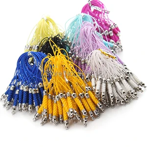 Бесплатная доставка, мобильный телефон, ремешокцепочка, ювелирный материал, родиевый металл, 25 шт.лот, шнур Lariat, DIY фурнитура, 8,5 см, F2421