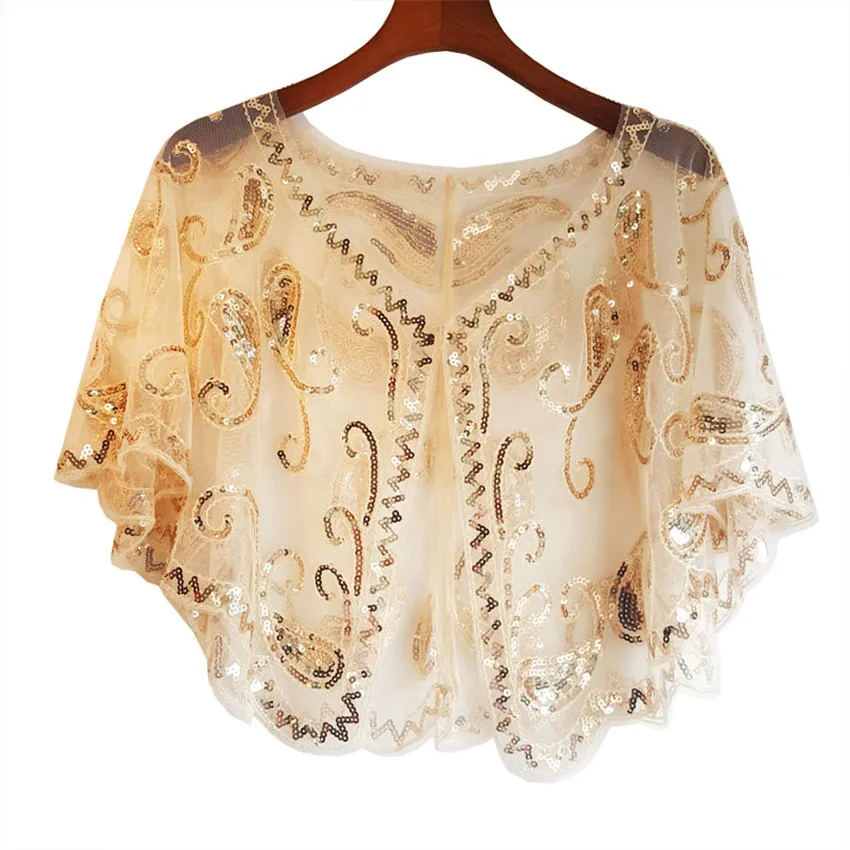 Женская свадебная накидка с блестками элегантная в европейском и американском