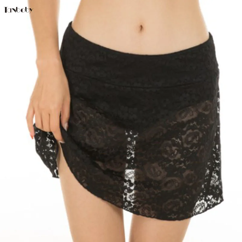 

Бикини, пляжное платье черного/белого цвета, соблазнительный кружевной пляжный костюм, юбка для плавания большого размера, купальник, накид...