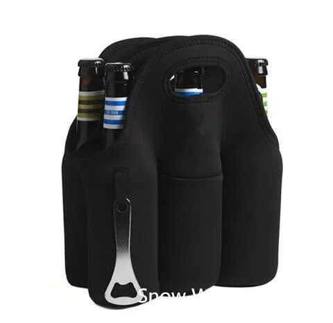 Неопреновый черный мешок SBR на шесть бутылок бесплатная доставка | Багаж и сумки