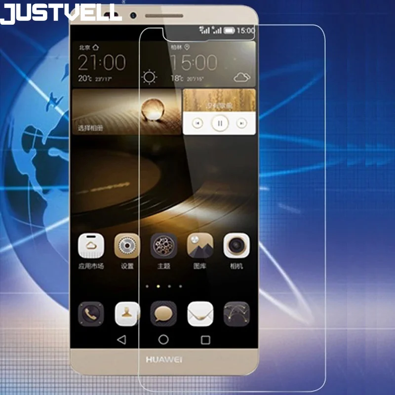 JUSTVELL для Huawei Mate 7 Закаленное Стекло 9 9н 2.5D Царапинам доказательство Защитная