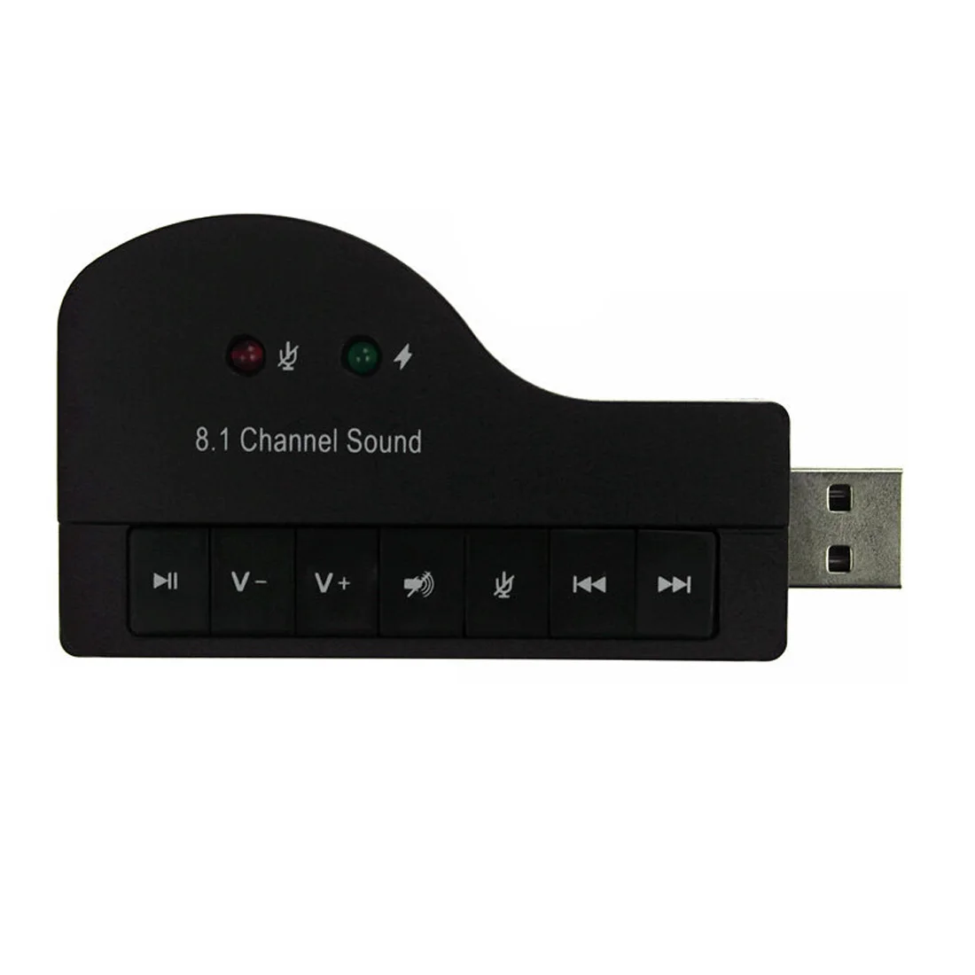 Высококачественная Портативная звуковая карта в форме пианино Внешняя USB 2 0 3D