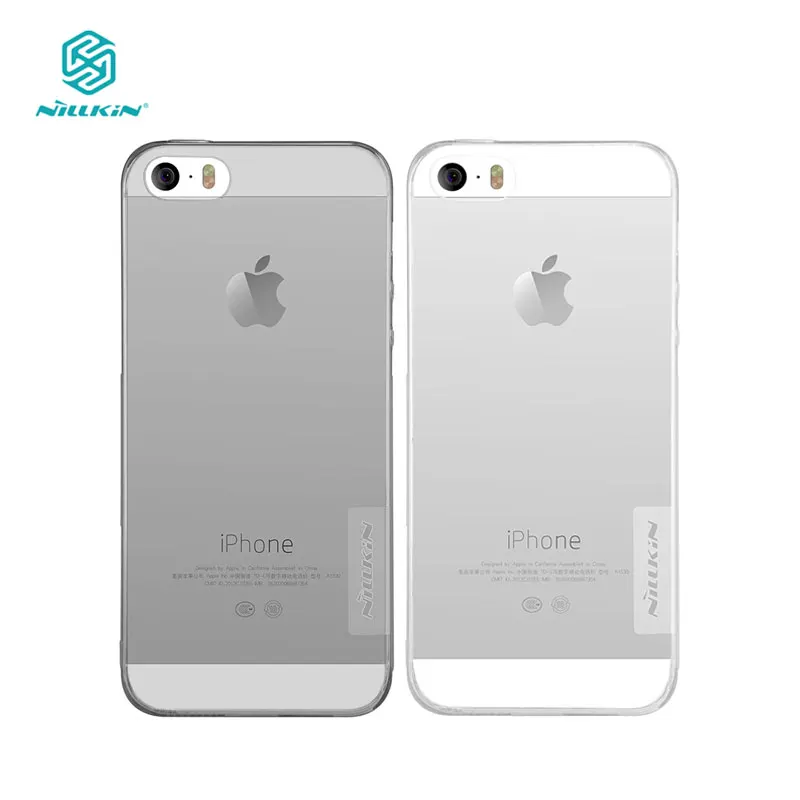 Чехол для Apple iPhone SE, 4,0 дюймов, Nillkin, серия "Природа", Ультратонкий чехол из ТПУ для iPhone SE, 5S, мягкая задняя крышка