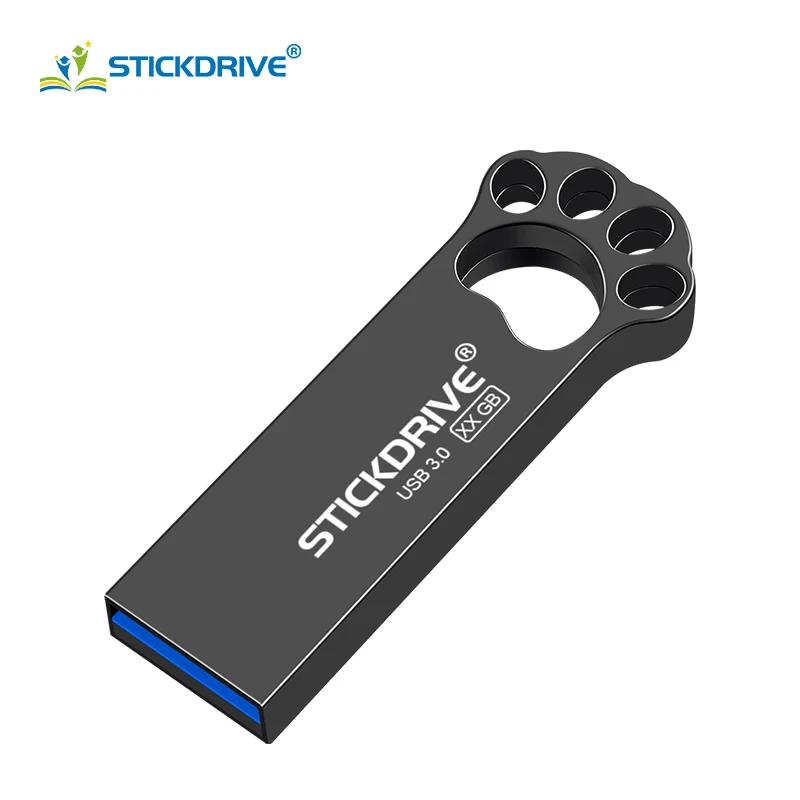 Black Модный флеш-накопитель usb 3,0-накопитель с когтями кошки 128 Гб 64 ГБ флеш-накопитель 32 ГБ 16 ГБ 8 ГБ металлический флеш-накопитель memoria usb - Цвет: Black