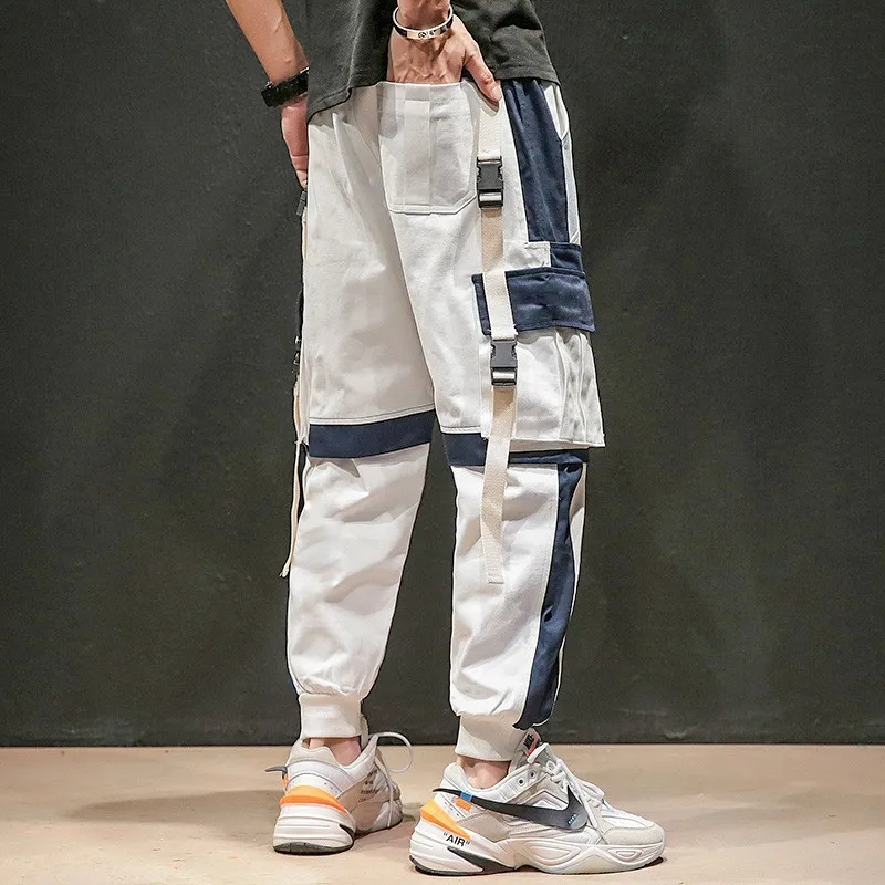 Брюки карго мужские с эластичным поясом на бедрах 2019 хлопок|Повседневные брюки| |