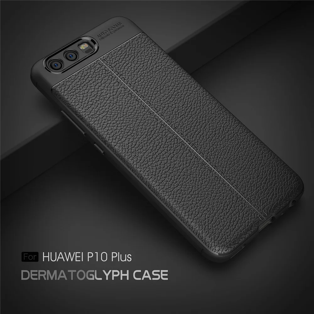 Роскошный чехол из ТПУ и силикона искусственной кожи для huawei p10 plus чехлы задней
