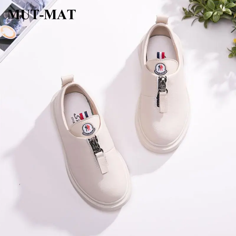 Обувь для девочек кожаная кеды 2019 ВЕСНА Новинка осени обувь на мягкой подошве