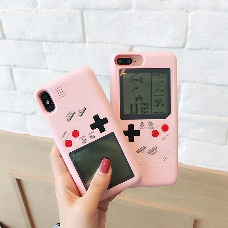 Чехол для телефона Nintendo Tetris Gameboy в стиле ретро Apple iPhone 6 6s 7 8 Plus X игровой
