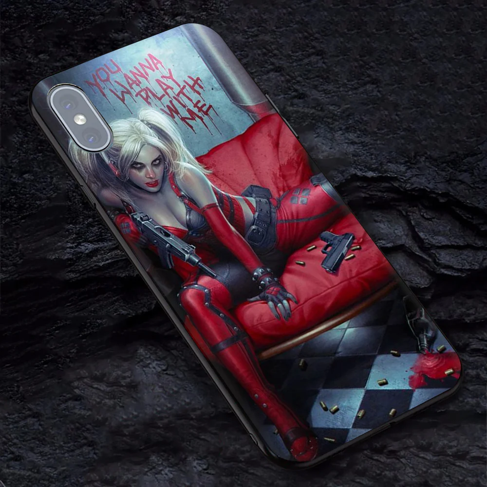 Чехол для телефона из мягкого ТПУ Harley Quin чехол iphone 7 plus 8 6 6s X XR XS MAX | Мобильные