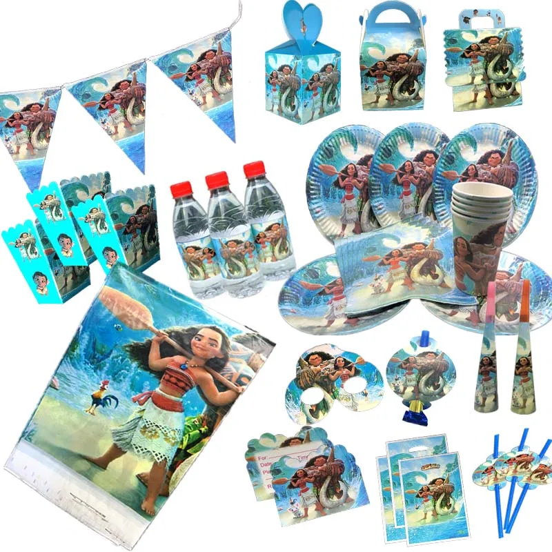 Omilut 20pcs Mnana Party Supplies Monana Birthday Decor Cartoon Cute Tablecloth/Cups/Banner Children's Suppl | Дом и сад