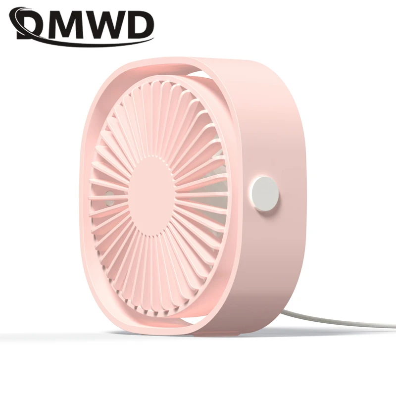 DMWD портативные мини-вентиляторы USB вентилятор охлаждения DC 5 в маленький настольный USB 5 лопастей кулер 3 шестерни Регулируемая работа бесшумный ПК ноутбук