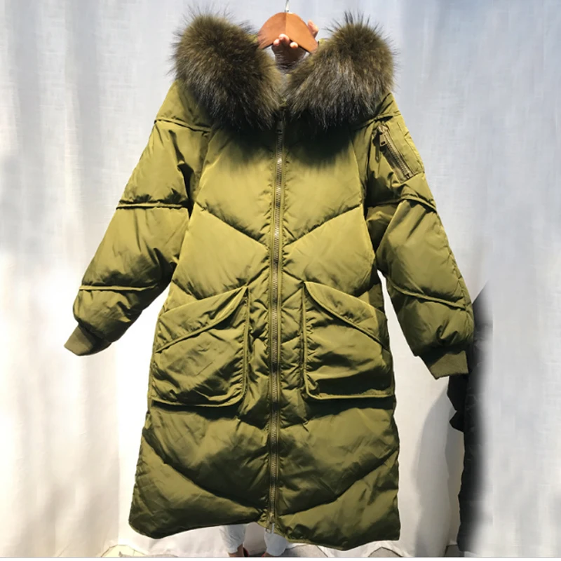 2017 зимнее пальто для беременных пуховик женщин с натуральным меховым воротником