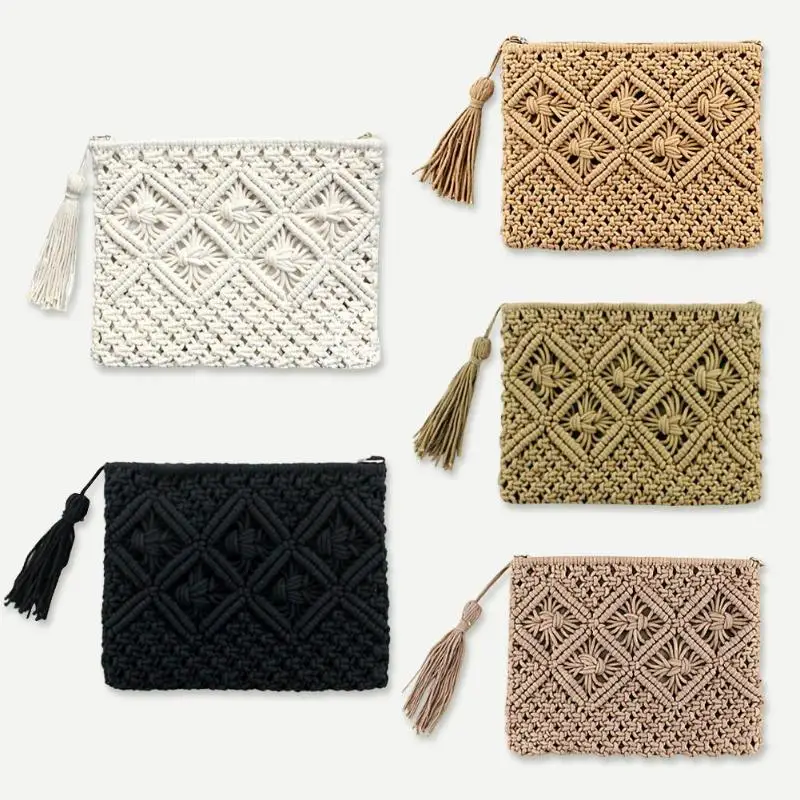 Простой клатч с кисточками, кошелек на молнии, Повседневный, Boho, новинка, модный, женский, однотонный, на каждый день, для телефона, помада, портмоне, кошелек, держатель для карт, сумки