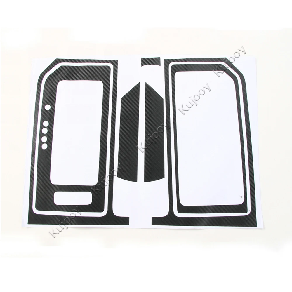 

Black Carbon Fiber Car Shift Gear Panel Cup Cover Interior Door Sticker Decal Decor For Ford F150 2015 2016 2017 Car Styling