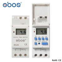 obos thc15a new power outages memory 220v digital timer din timer digital with 16 times onoff per day time set range 1min 168h