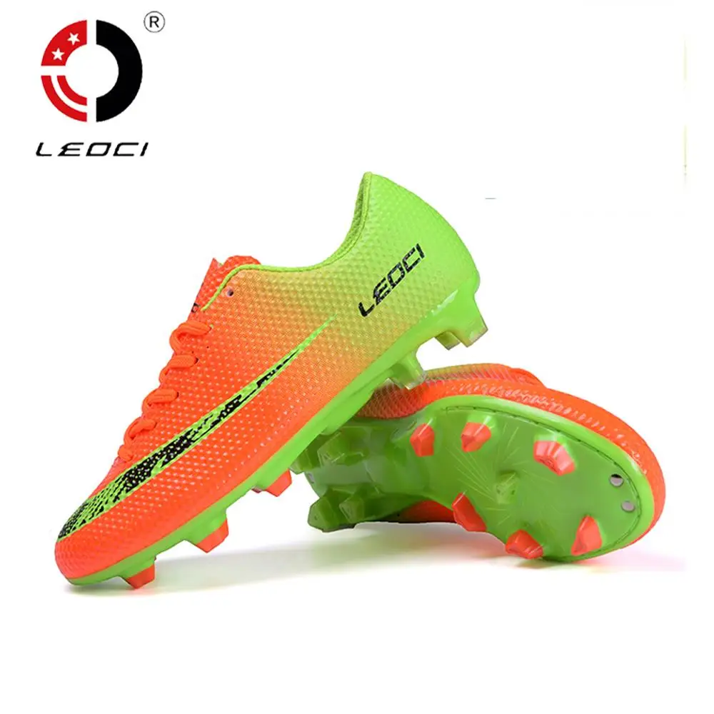 LEOCI Men Women Kids Training Shoes FG Soccer Boots Firm Ground Football Chaussure De Size 33-44 | Спорт и развлечения