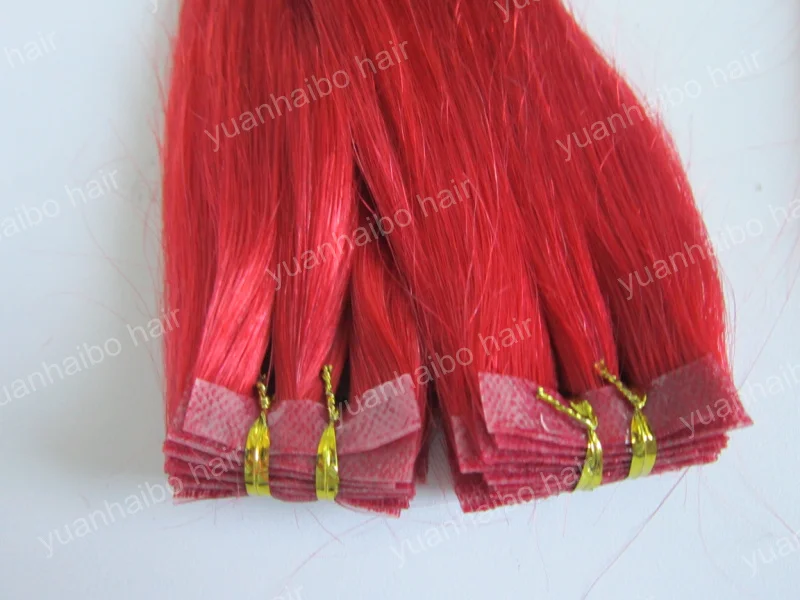 Новая Мода! # красный шелк прямо бразильский реми волосы полный handtied тонкой кожи