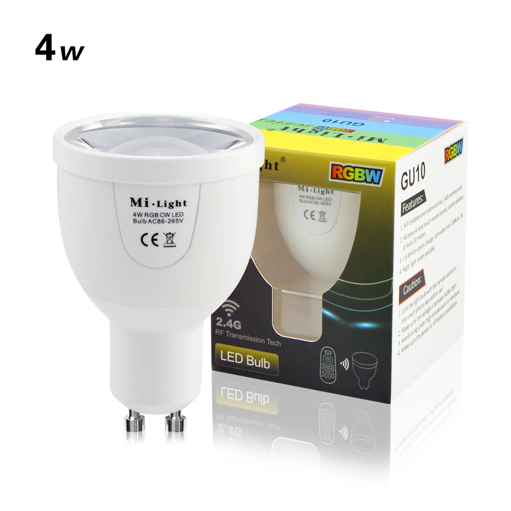 100% оригинал с регулируемой яркостью Mi Light RGBW RGB WW Светодиодная лампа 2 4G RF/WiFi