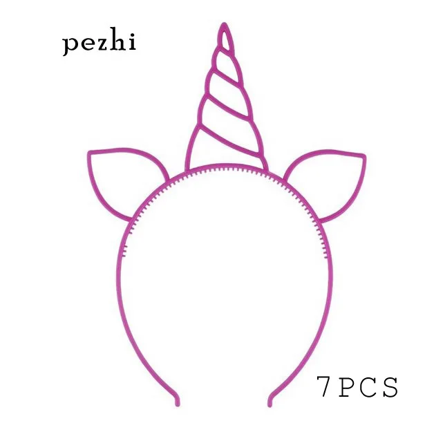 Unicorn Headbands 6 шт. ободки с единорогами для мальчиков и девочек, аксессуары для волос, вечерние аксессуары, головные уборы(разные цвета - Цвет: Unicorn Headbands