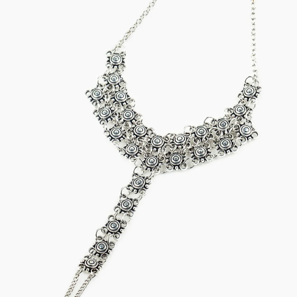 Браслеты на лодыжку женские ажурные украшения серебряного цвета под старину с