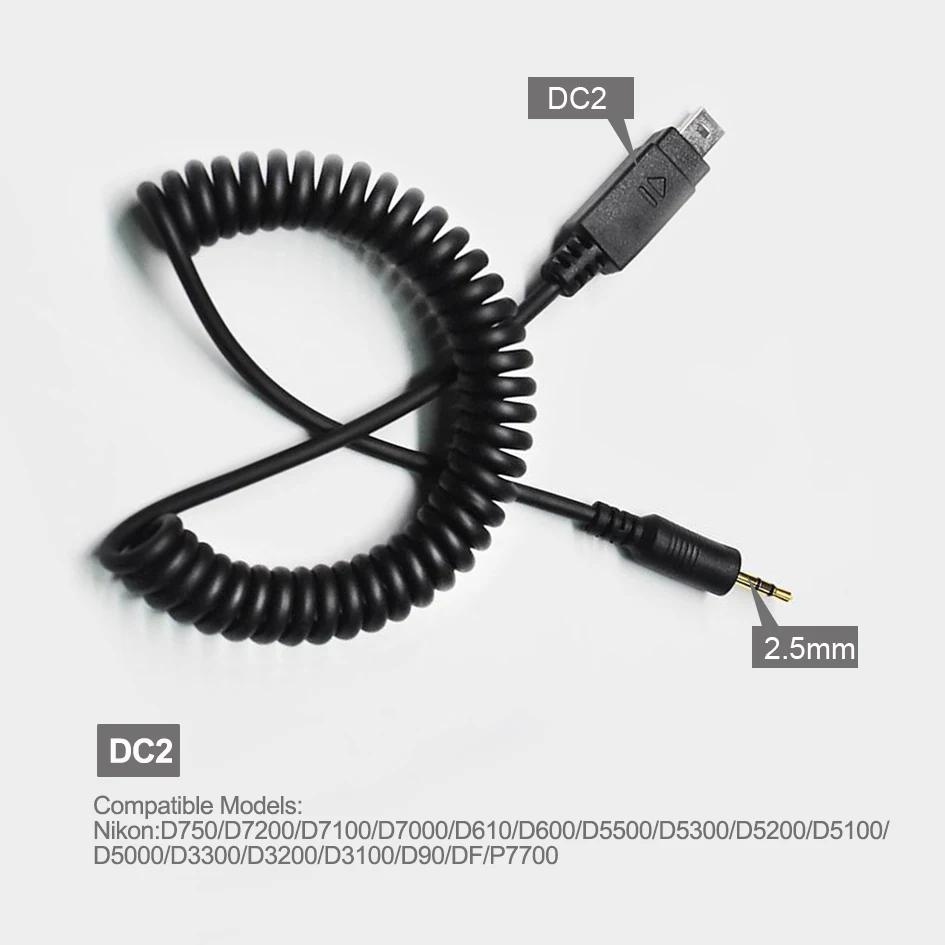 2 4G беспроводной пульт дистанционного спуска затвора + триггер вспышки DC2 кабель