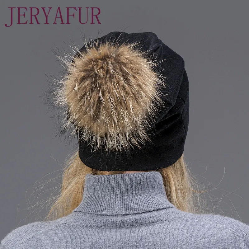 Лидер продаж весенне Осенняя шапка с наушниками и помпоном из лисьего меха для