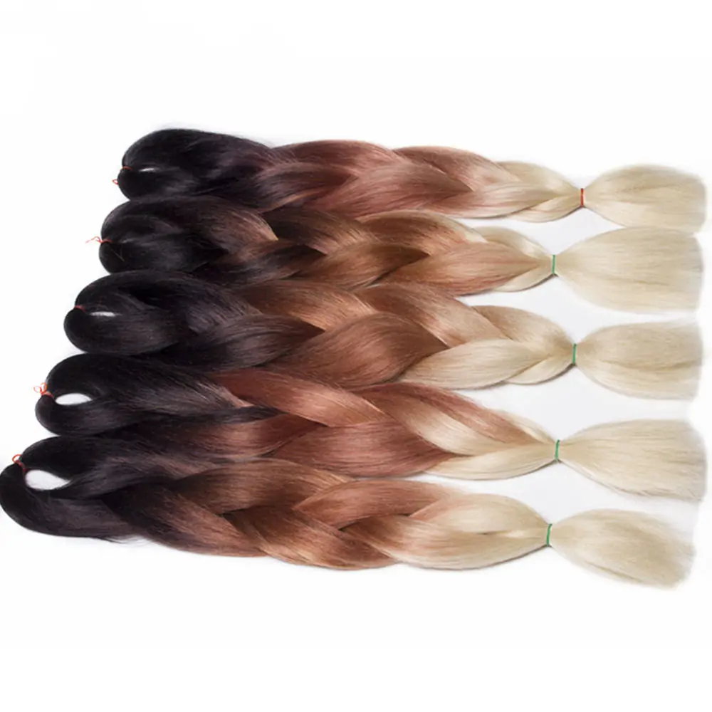 Feilimei блонд Джамбо плетение Наращивание волос Синтетические 24 &quot(60 см) 100 г/шт.