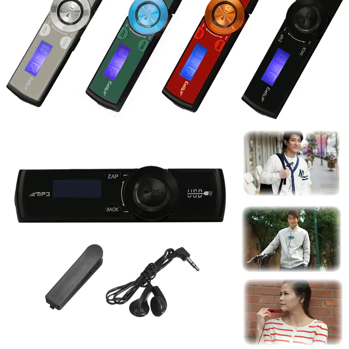 KINCO 32 Гб ЖК дисплей HD Экран USB MP3/WMA мини Media Player FM радио Micro SD/ TF карта + наушники зажим