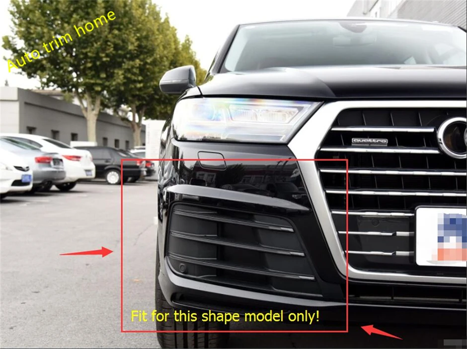 ABS Передние и задние противотуманные фары Накладка для Audi Q7 S line Sport 2016 2017 2018