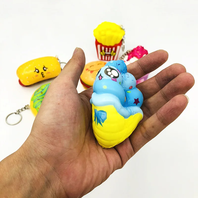 Новый пищащая игрушка мягкими антистресс Мороженое Моделирование торт