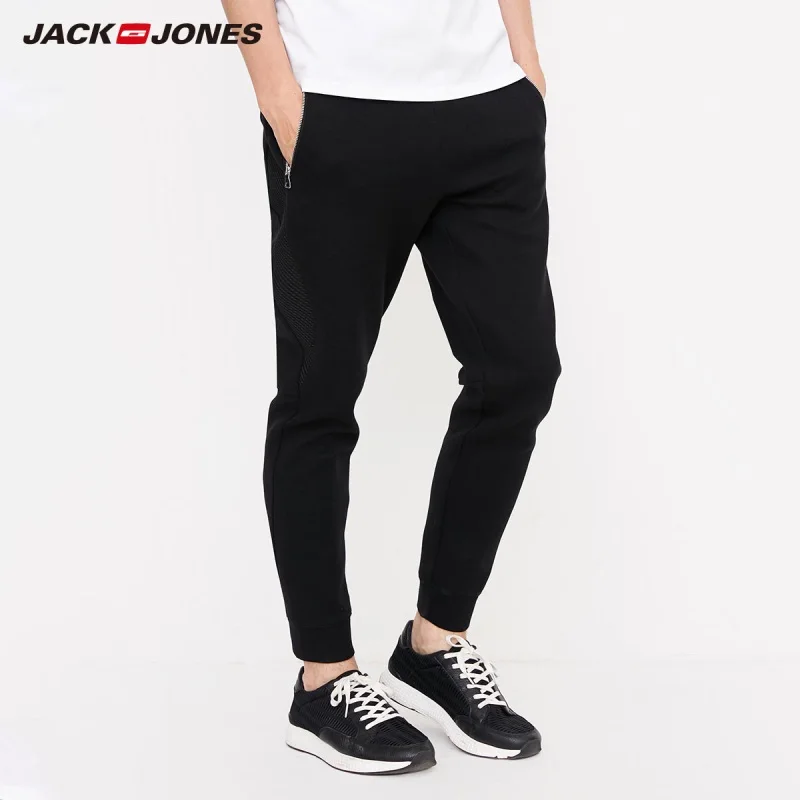 Мужские хлопковые брюки с завязками JackJones спортивные штаны для бега спортивная
