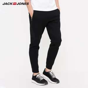 Мужские хлопковые брюки с завязками JackJones, спортивные штаны для бега, спортивная мужская одежда 218314543
