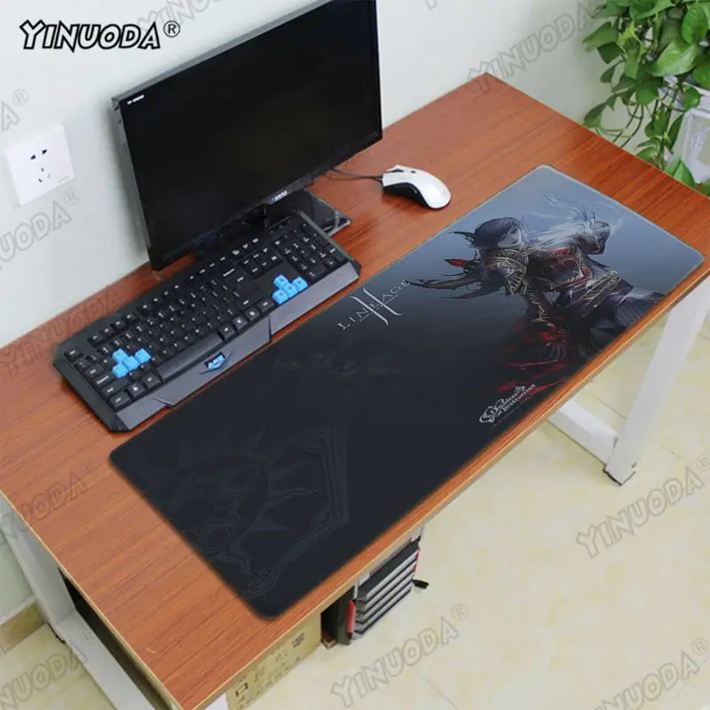Yinuoda Нескользящие ПК lineage 2 видео игры офисные мыши геймер мягкий коврик для мышки с аниме скорость/Управление версия большой игровой коврик для мыши