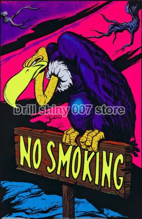 Темно-серый 5D DIY полный квадратный/круглый дрель алмазов картина волшебный гриб Blacklight плакат Алмаз Вышивка крестом Настенный декор - Цвет: Темно-серый