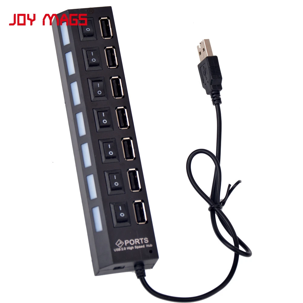 JOY MAGS/Высококачественный usb хаб с 7 портами маленький разветвитель переключатель