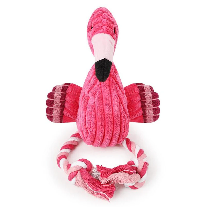 Длинные Домашние животные собака игрушки Pet Puppy Flamingo Птицы Плюшевые Звук Собака