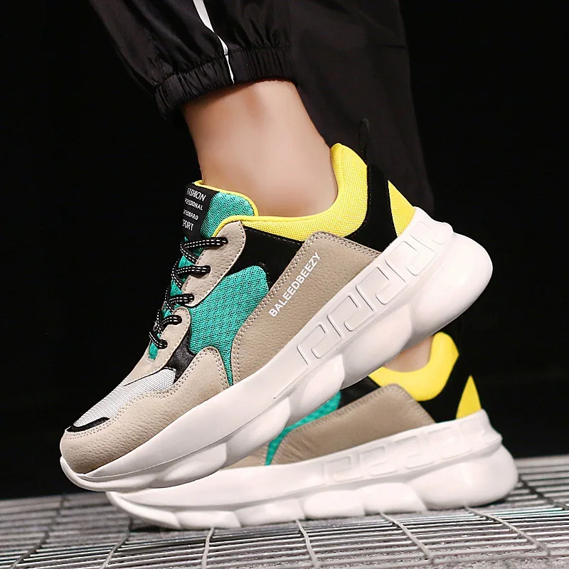 Fashion men's shoes old 2019 autumn and winter color tide casual retro running thick bottom comfortable | Обувь